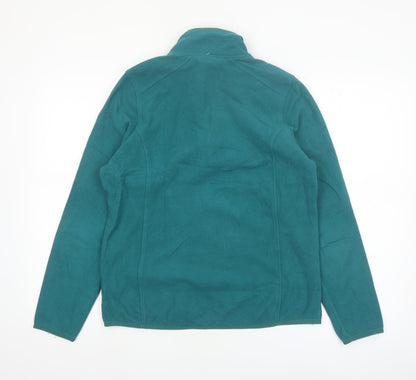 L.L. Bean Women's Teal Fleece Pullover Sweatshirt Size M Regular 1/2 Zip