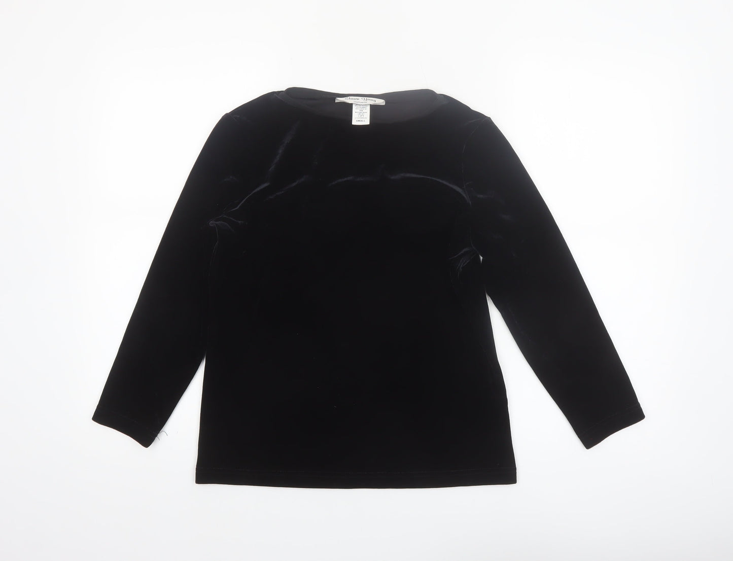 Sharon Young Women’s Black Velvet Long Sleeve Blouse Size S
