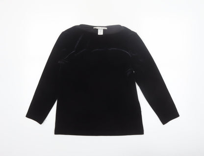 Sharon Young Women’s Black Velvet Long Sleeve Blouse Size S