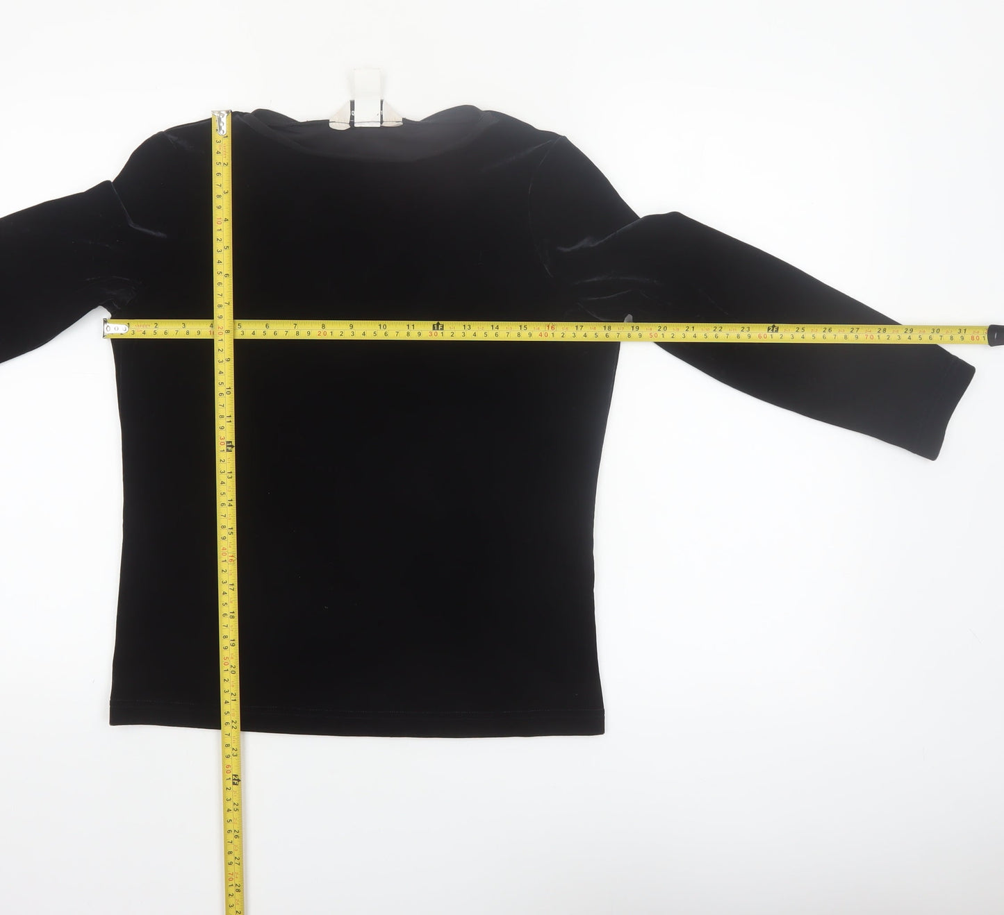 Sharon Young Women’s Black Velvet Long Sleeve Blouse Size S