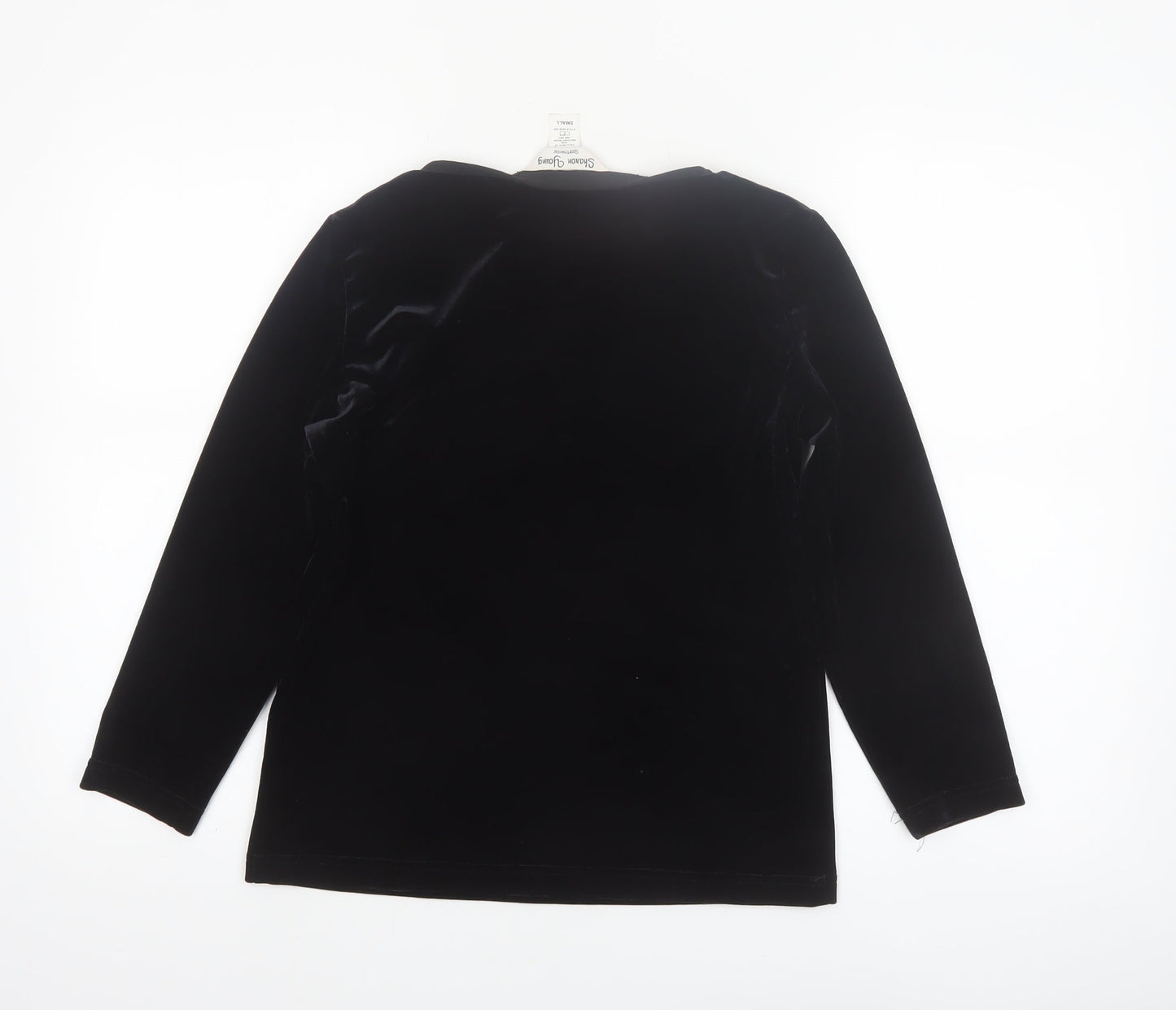 Sharon Young Women’s Black Velvet Long Sleeve Blouse Size S