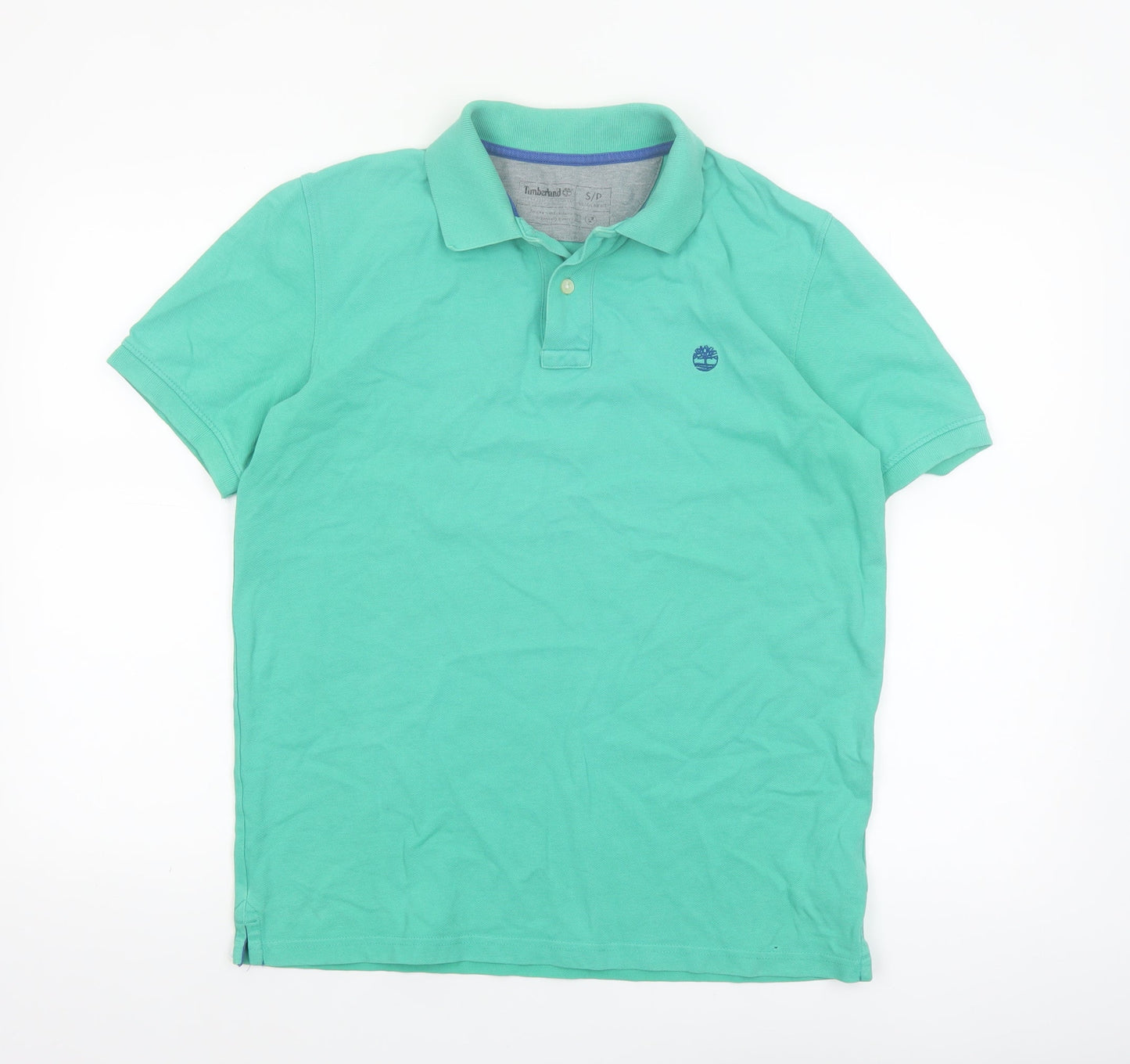 Timberland Men's Green Regular Fit Cotton Polo Shirt Size S