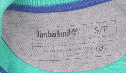 Timberland Men's Green Regular Fit Cotton Polo Shirt Size S