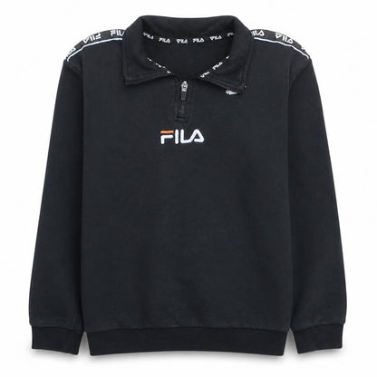 Fila Boys Black Size 12 1/4 Zip Pullover Sweatshirt
