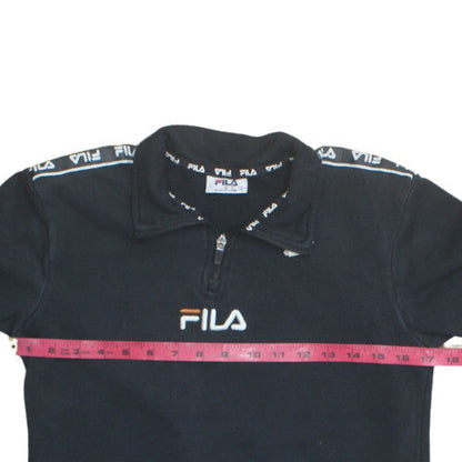 Fila Boys Black Size 12 1/4 Zip Pullover Sweatshirt