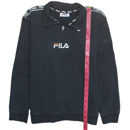 Fila Boys Black Size 12 1/4 Zip Pullover Sweatshirt