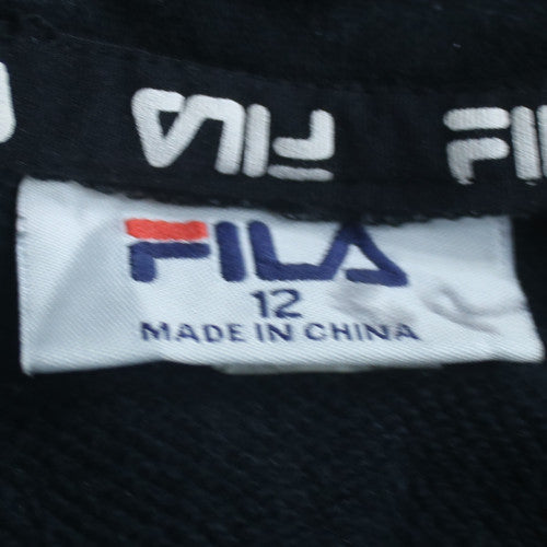 Fila Boys Black Size 12 1/4 Zip Pullover Sweatshirt