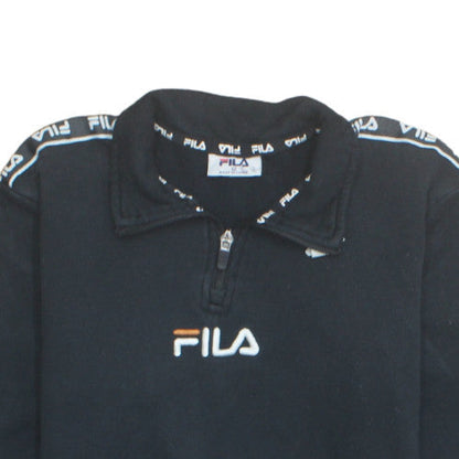 Fila Boys Black Size 12 1/4 Zip Pullover Sweatshirt
