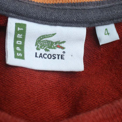 Lacoste Men’s Red V-Neck Pullover Sweatshirt Size L