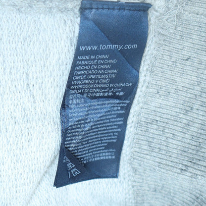 Tommy Hilfiger Women Grey Logo Crew Neck Pullover Sweatshirt Size M