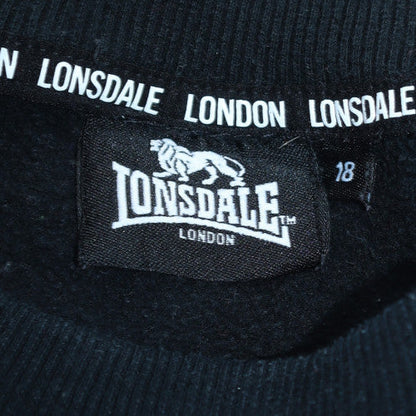 Lonsdale Women's Khaki & Black Colourblock Crew Neck Sweatshirt Size 18