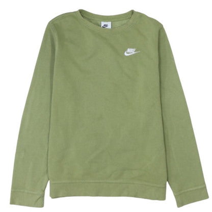 Nike Boys Green Crew Neck Fleece Sweatshirt XL (158-170cm) Pullover