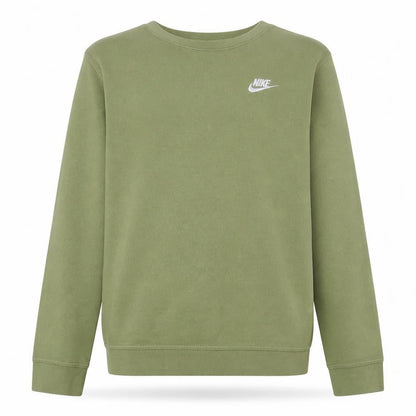 Front view of Nike boys’ green crew neck fleece sweatshirt xl (158-170cm) pullover