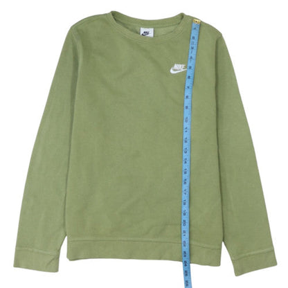 Nike Boys Green Crew Neck Fleece Sweatshirt XL (158-170cm) Pullover