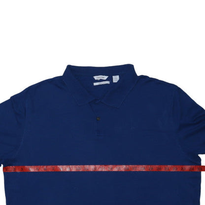 Calvin Klein Men’s Blue Liquid Touch Polo Shirt XL Cotton