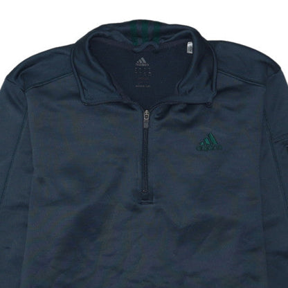 Adidas Men’s Blue XL 1/4 Zip Fleece Activewear Jacket