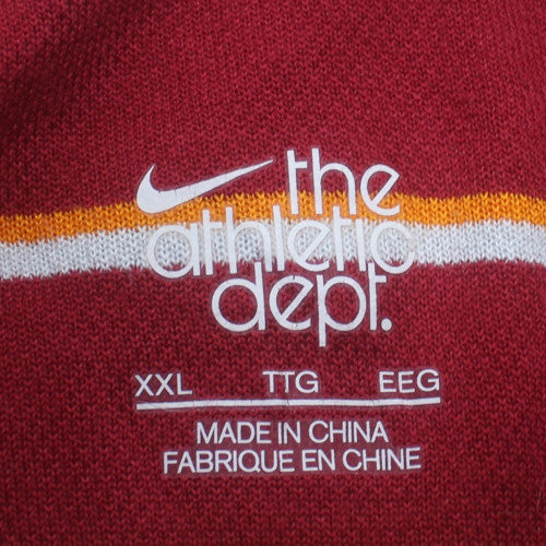 Nike Men's Red Striped Polo Shirt 2XL Athletic Fit Cotton Blend
