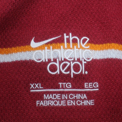Nike Men's Red Striped Polo Shirt 2XL Athletic Fit Cotton Blend