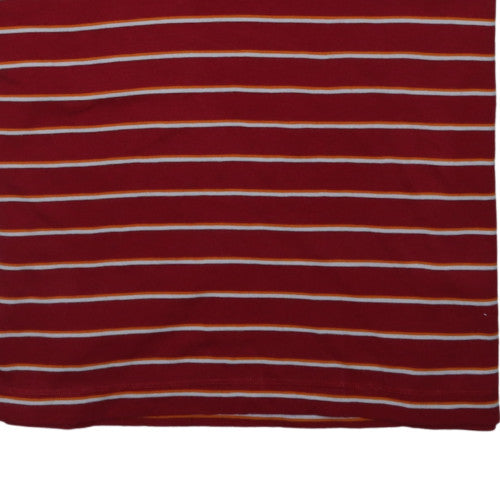 Nike Men's Red Striped Polo Shirt 2XL Athletic Fit Cotton Blend