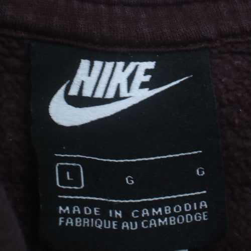 Nike Men's Black Large Pullover Hoodie with Logo Detail