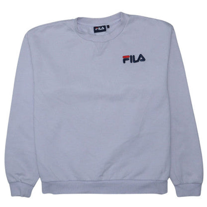Fila Womens White Crew Neck Pullover Sweatshirt Size L