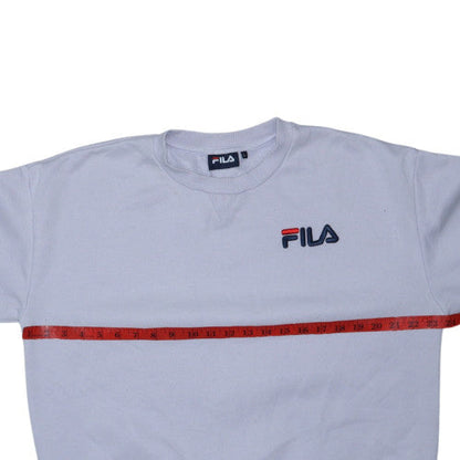 Fila Womens White Crew Neck Pullover Sweatshirt Size L