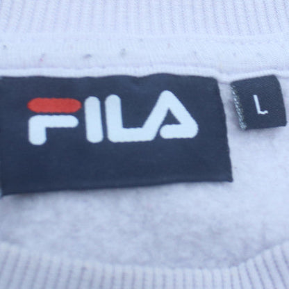 Fila Womens White Crew Neck Pullover Sweatshirt Size L