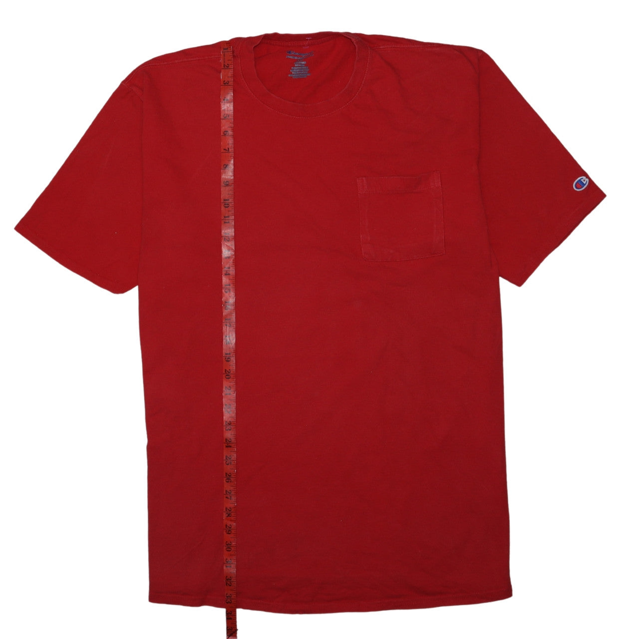 Champion Mens Red Cotton Crew Neck T-Shirt Size L