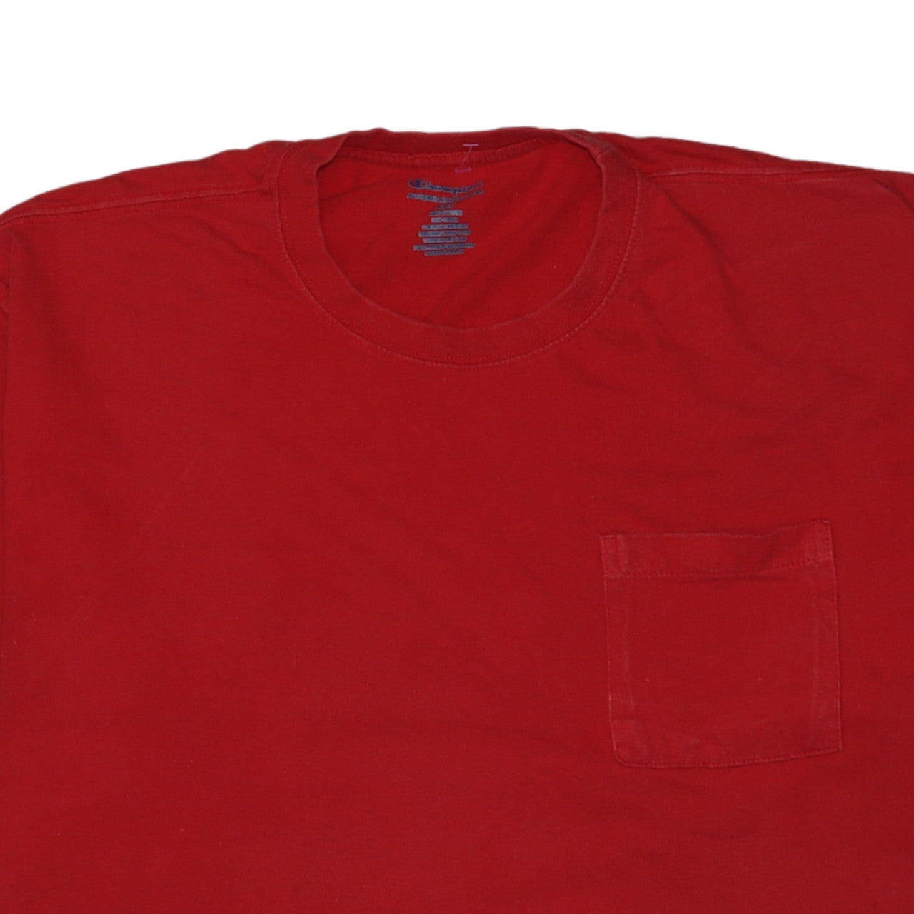 Champion Mens Red Cotton Crew Neck T-Shirt Size L