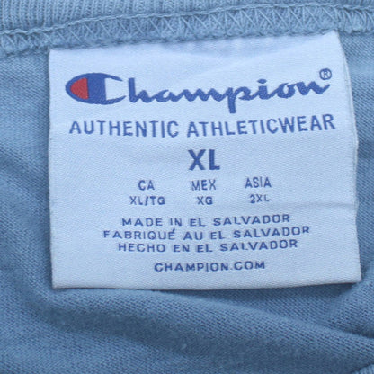 Champion Men's Blue Myrtle Beach Graphic T-Shirt XL Cotton Crew Neck