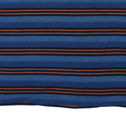 Chaps Men's Blue Striped Cotton Polo Shirt XL Short Sleeve