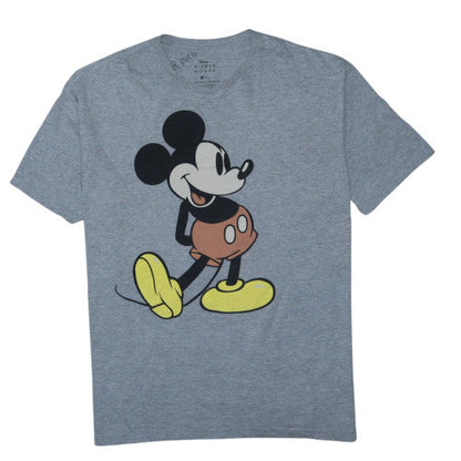 Disney Mickey Mouse Grey Crew Neck Men's 2XL Graphic T-Shirt