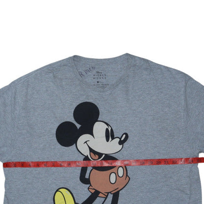 Disney Mickey Mouse Grey Crew Neck Men's 2XL Graphic T-Shirt