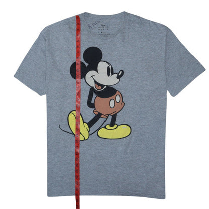Disney Mickey Mouse Grey Crew Neck Men's 2XL Graphic T-Shirt