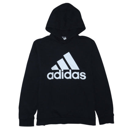Adidas Womens Black XL Pullover Hoodie Cotton Blend Logo Sportswear