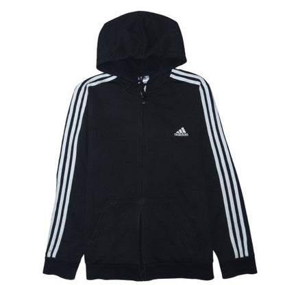 Adidas Womens Black Full Zip Hoodie XL Cotton Blend Sportswear