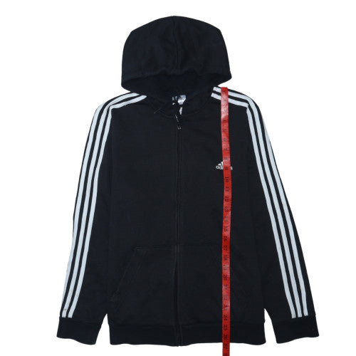 Adidas Womens Black Full Zip Hoodie XL Cotton Blend Sportswear