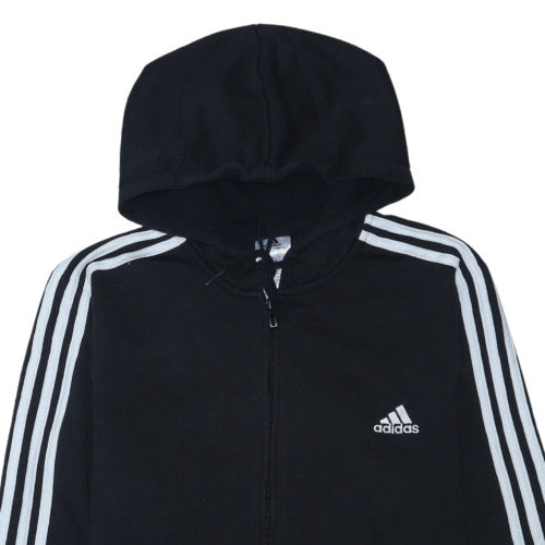 Adidas Womens Black Full Zip Hoodie XL Cotton Blend Sportswear