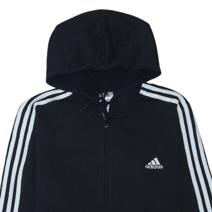 Adidas Womens Black Full Zip Hoodie XL Cotton Blend Sportswear