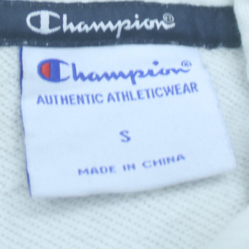 Champion Women's Grey Pullover Hoodie Small Logo Athletic Sweatshirt