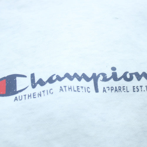 Champion Women's Grey Pullover Hoodie Small Logo Athletic Sweatshirt