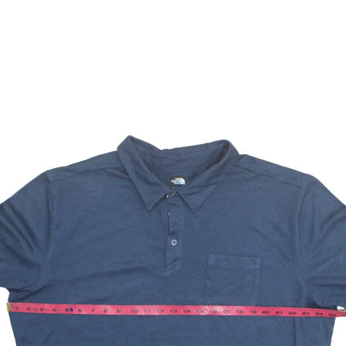 The North Face Men's Blue 2XL Short Sleeve Cotton Polo Shirt