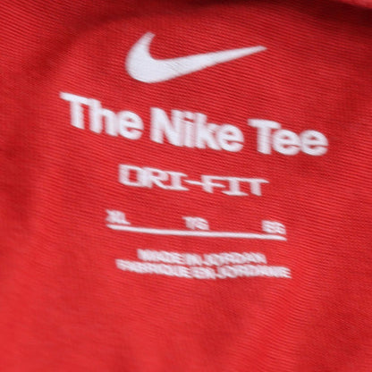 Nike Men's Red Dri-Fit Graphic Sports T-Shirt XL