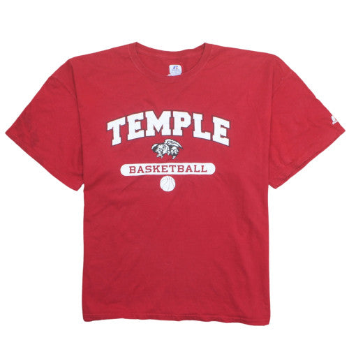 Russell Athletic Mens Red Temple Basketball 2XL Sports T-Shirt