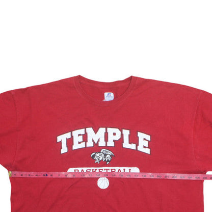 Russell Athletic Mens Red Temple Basketball 2XL Sports T-Shirt