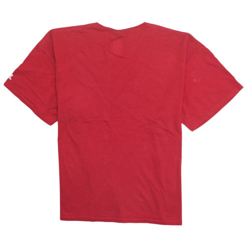 Russell Athletic Mens Red Temple Basketball 2XL Sports T-Shirt