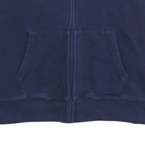 GAP Womens Navy Full Zip Hoodie XL - Classic Casual Cotton Fleece
