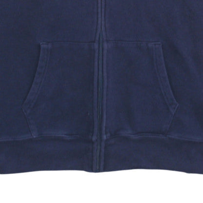 GAP Womens Navy Full Zip Hoodie XL - Classic Casual Cotton Fleece