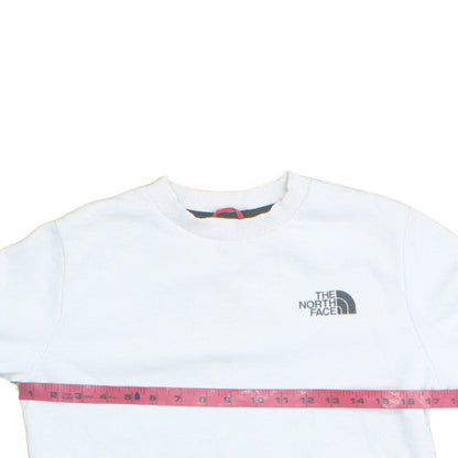 The North Face Womens White XS Pullover Sweatshirt Cotton Blend
