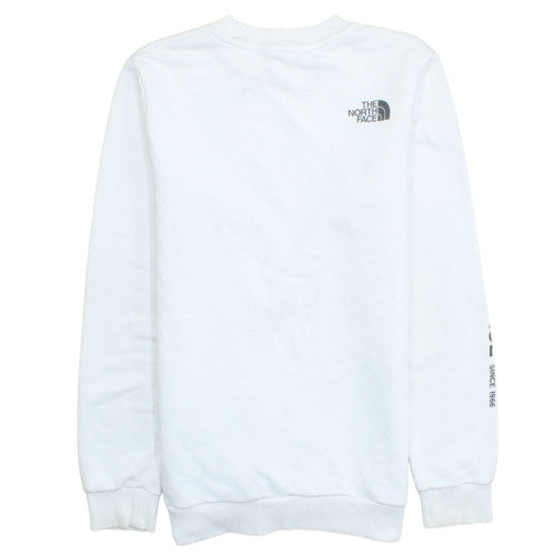 The North Face Womens White XS Pullover Sweatshirt Cotton Blend